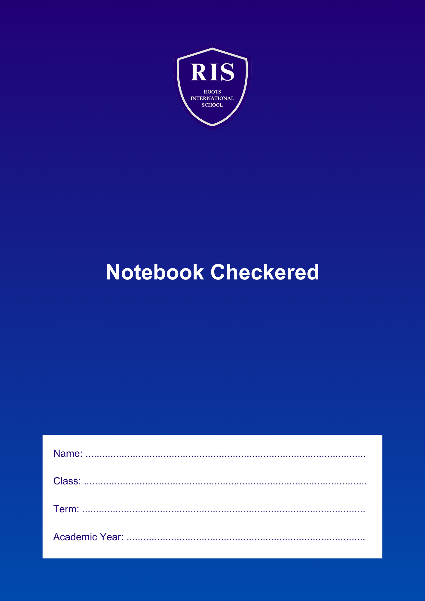 Notebook Checkered